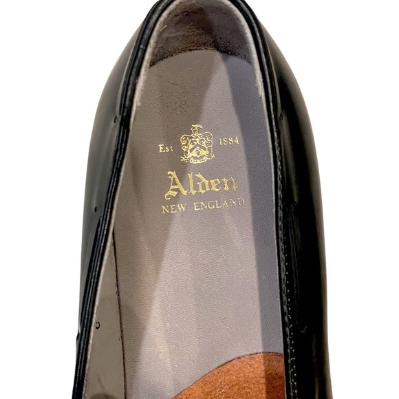 Like New Men Alden 660 Tassel Loafers, Calf Leather, Black, 9.5C main image 8